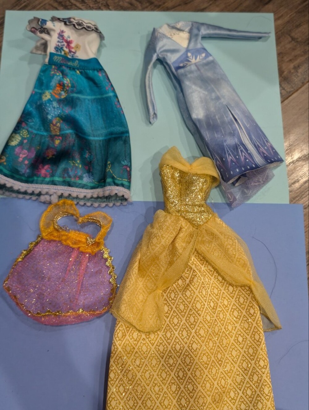 Barbie Gold and Purple Sparkle Dress Set